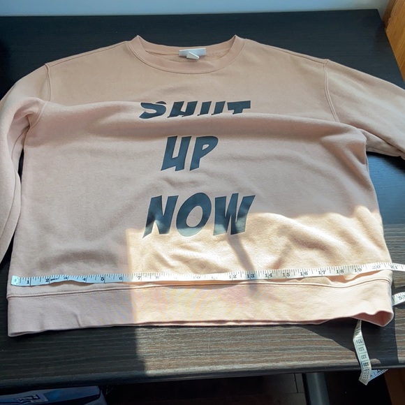 Monki Salmon Pink Graphic Slogan Crewneck Sweater - Picture 9 of 16